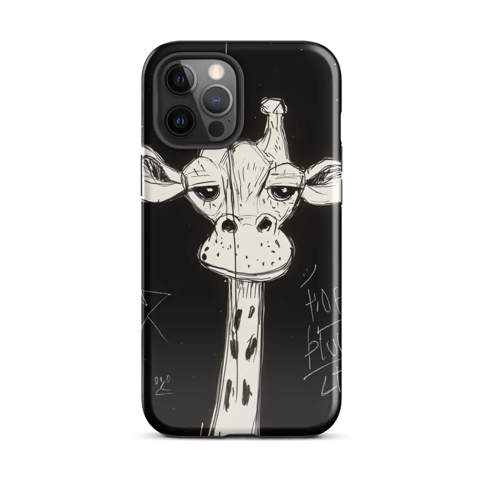 Whimsical Giraffe in Ink