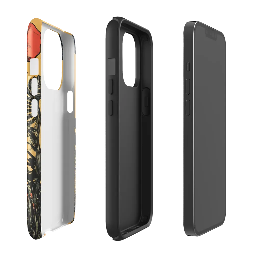 Floral Majesty: The Elephant's Sanctuary | Phone Case |  13 Pro | Tough Case | Glossy