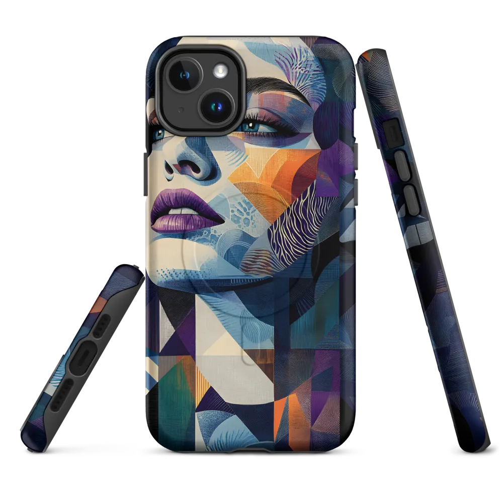 Fragmented Mystery: A Modern Portrait | Phone Case |  14 Plus | MagSafe® Tough Case | Matte