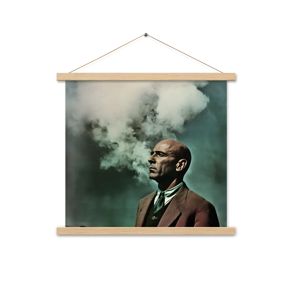 Clouded Thoughts | Poster With Oak Wood Hanger | 18″×18″