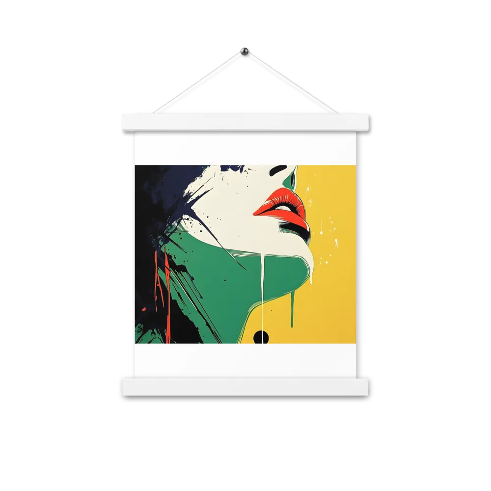 Bold Reflections: A Pop Art Portrait | Poster With White Wood Hanger | 11″×14″