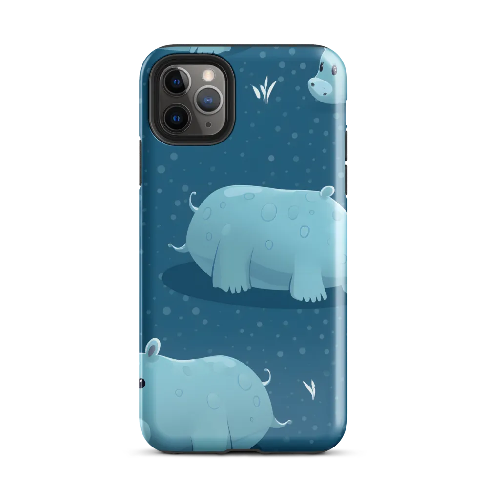 Whimsical Hippo Play | Phone Case |  11 Pro Max | Tough Case | Glossy