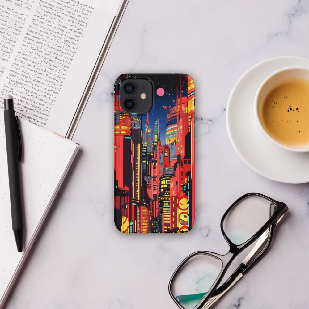Neon Dreams: A Cyberpunk Cityscape | Phone Case |  12 | Snap Case | Matte