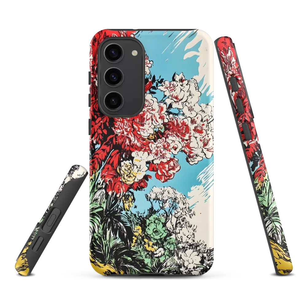 Floral Symphony in Bold Colors | Phone Case |  S23 Plus | Tough Case | Matte