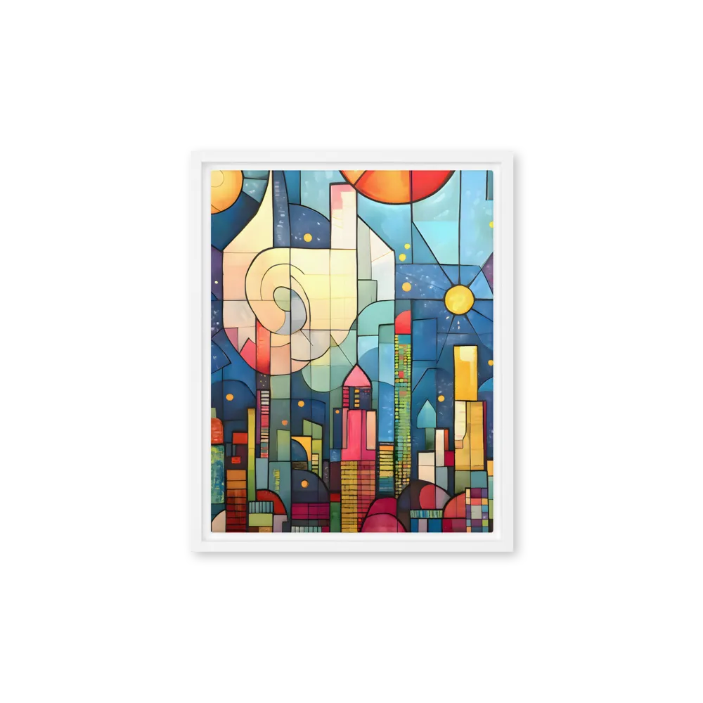 Geometric Harmony: A Vibrant Cityscape