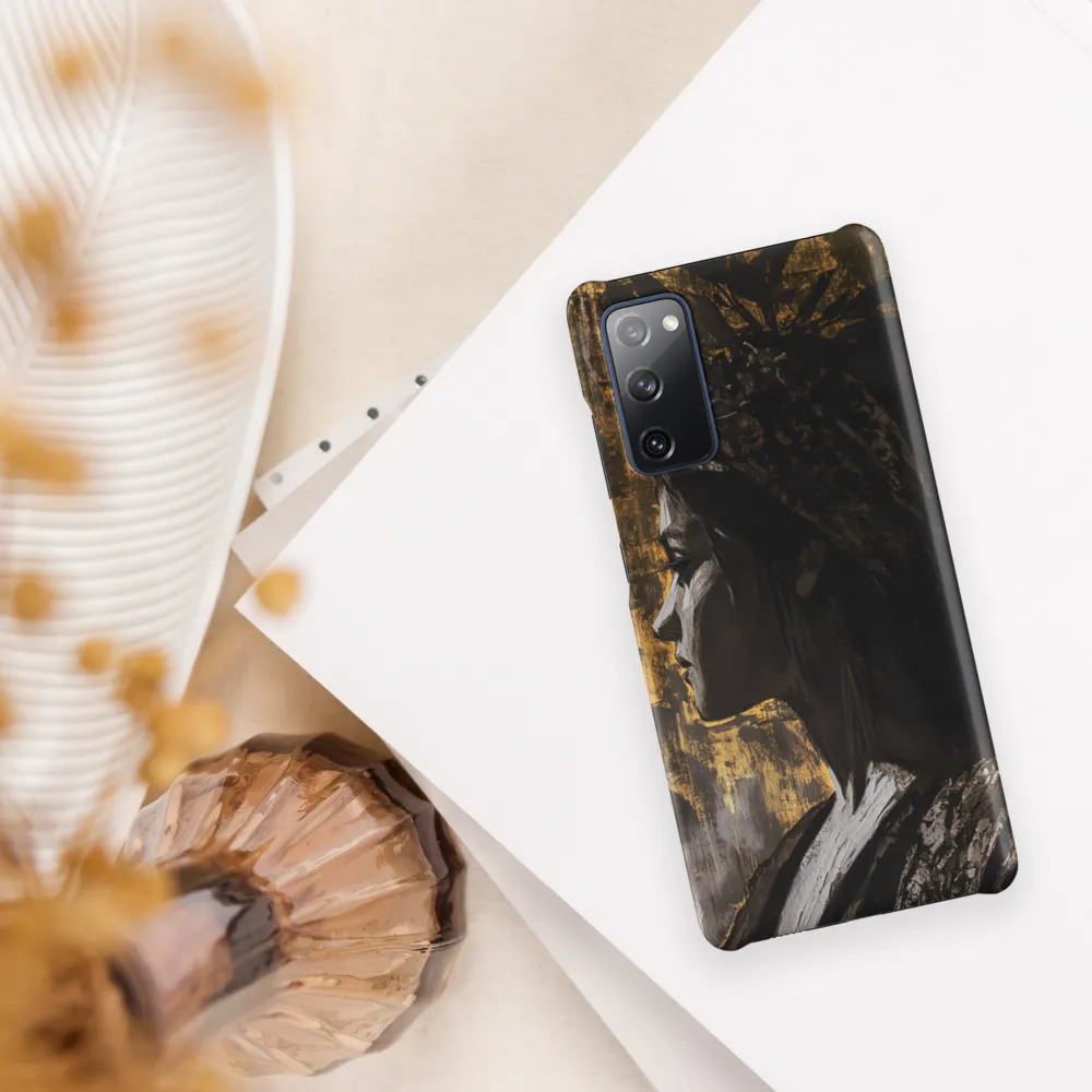 Golden Elegance: A Modern Profile Portrait