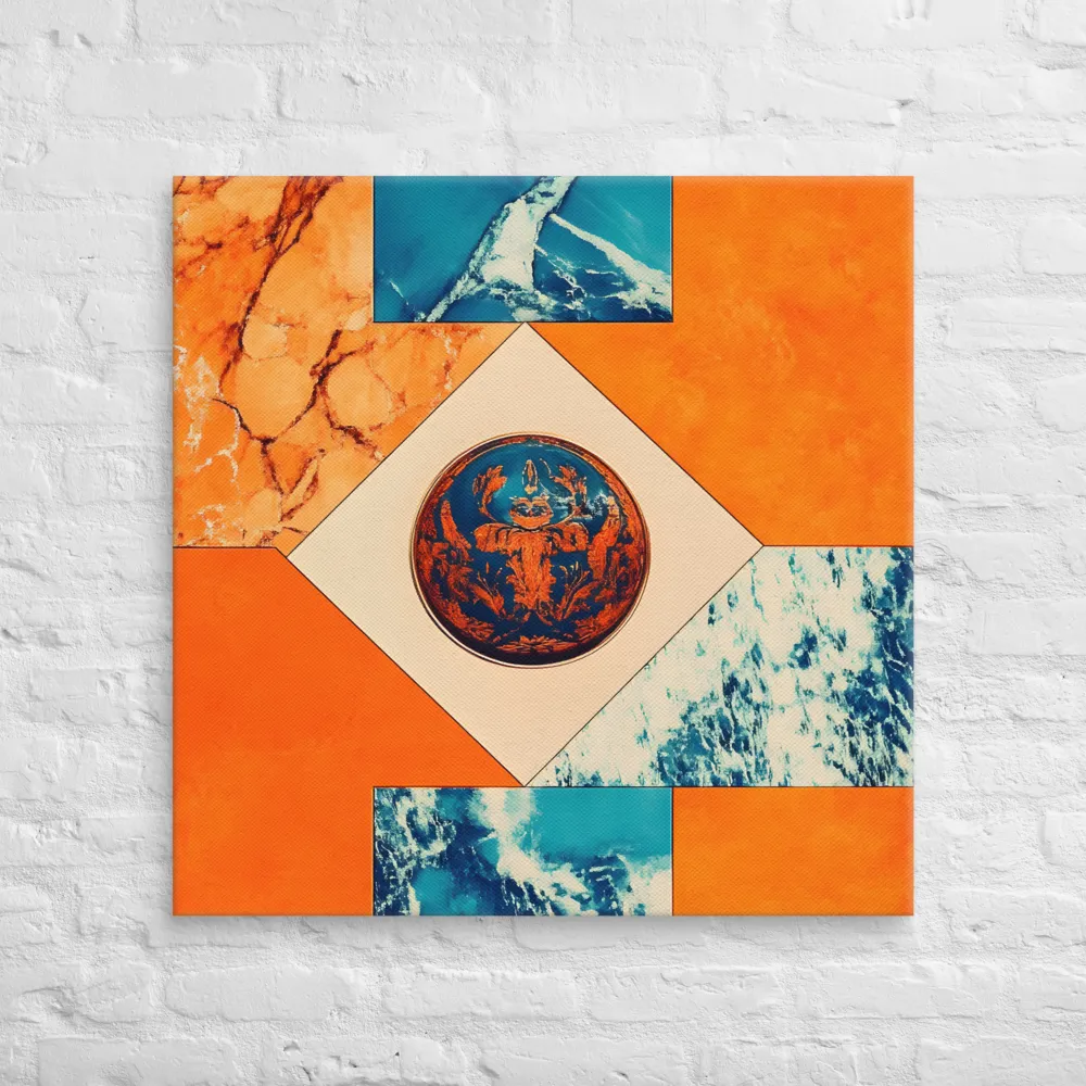 Harmonious Encounters: Abstract Geometry | Canvas | 32″×32″