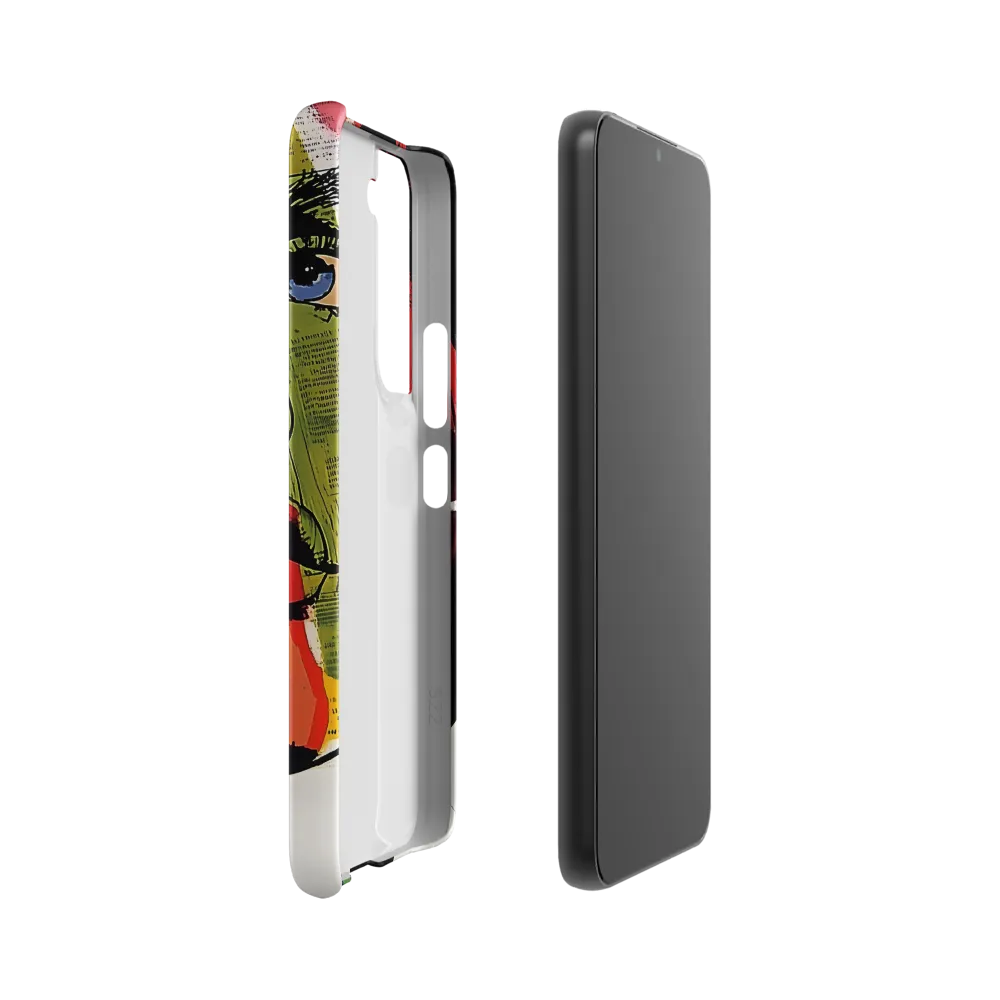 Vibrant Expressions: A Pop Art Portrait | Phone Case |  S22 | Snap Case | Matte