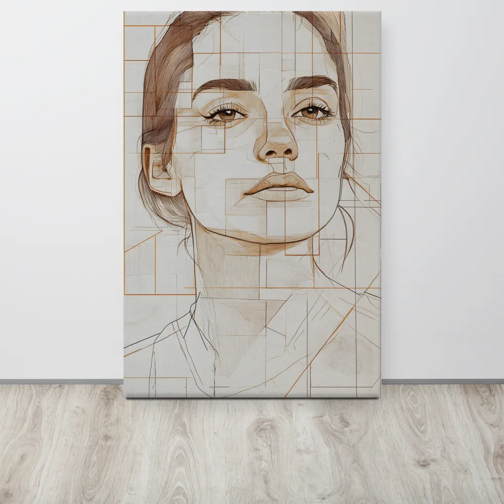 Geometric Serenity: A Minimalist Portrait