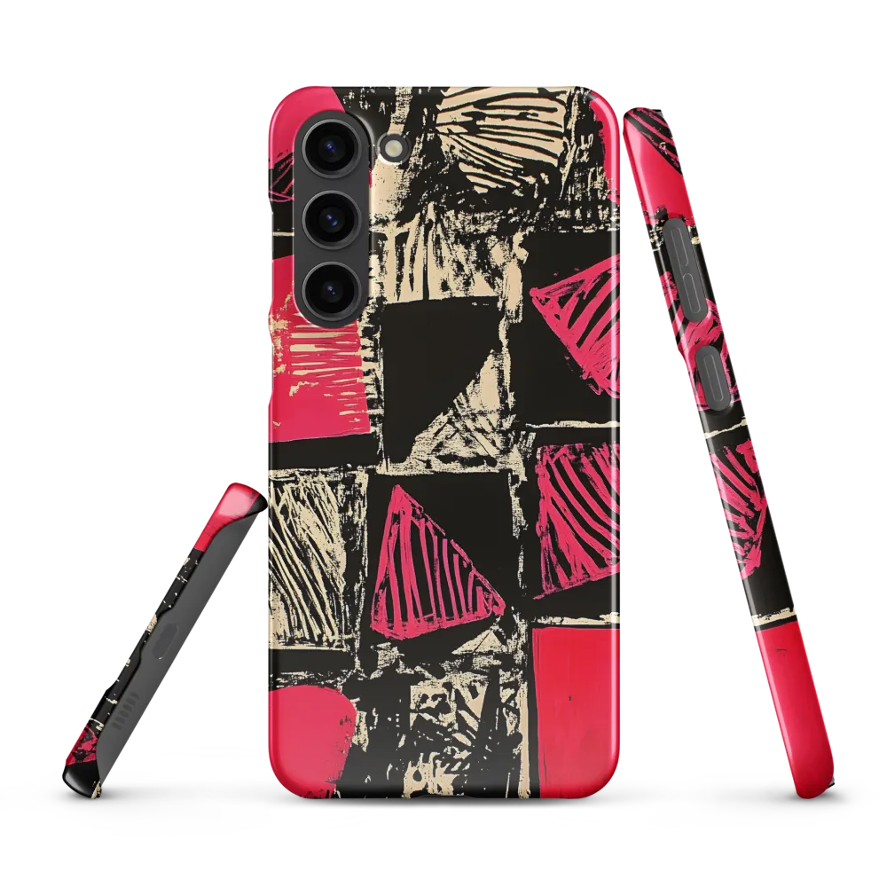 Geometric Symphony in Pink and Black