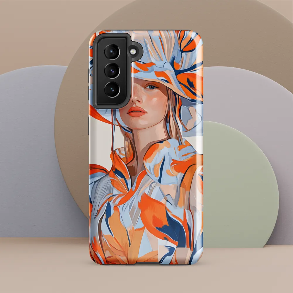 Striated Hat — Study in Orange and Blue