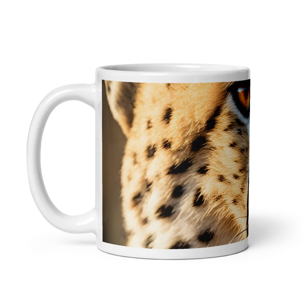 The Intense Gaze of the Cheetah | Mug with White inside | 11 oz