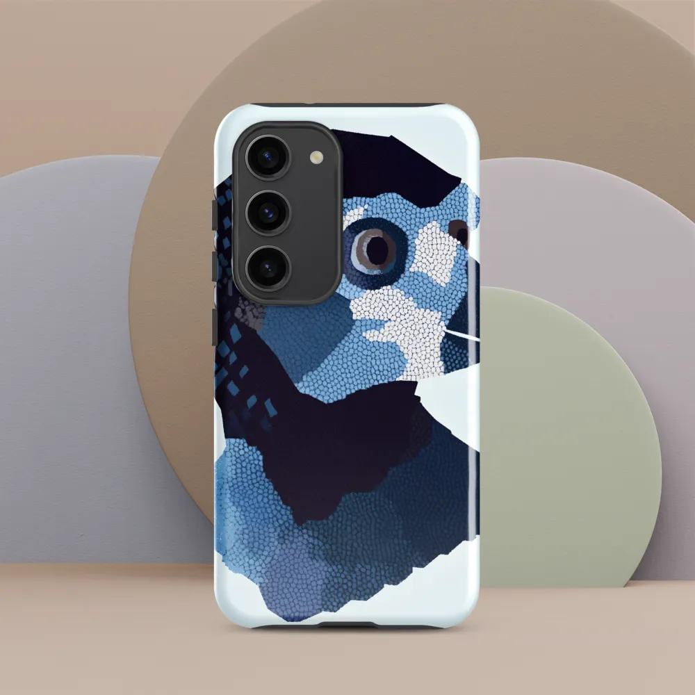 Abstract Avian Portrait in Blue