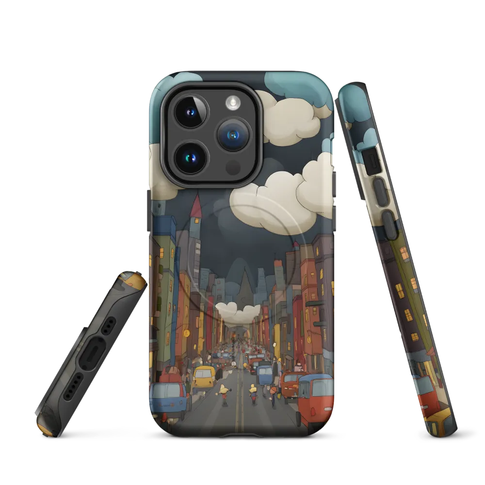 Urban Symphony: A City Awakens at Dusk | Phone Case |  14 Pro | MagSafe® Tough Case | Matte