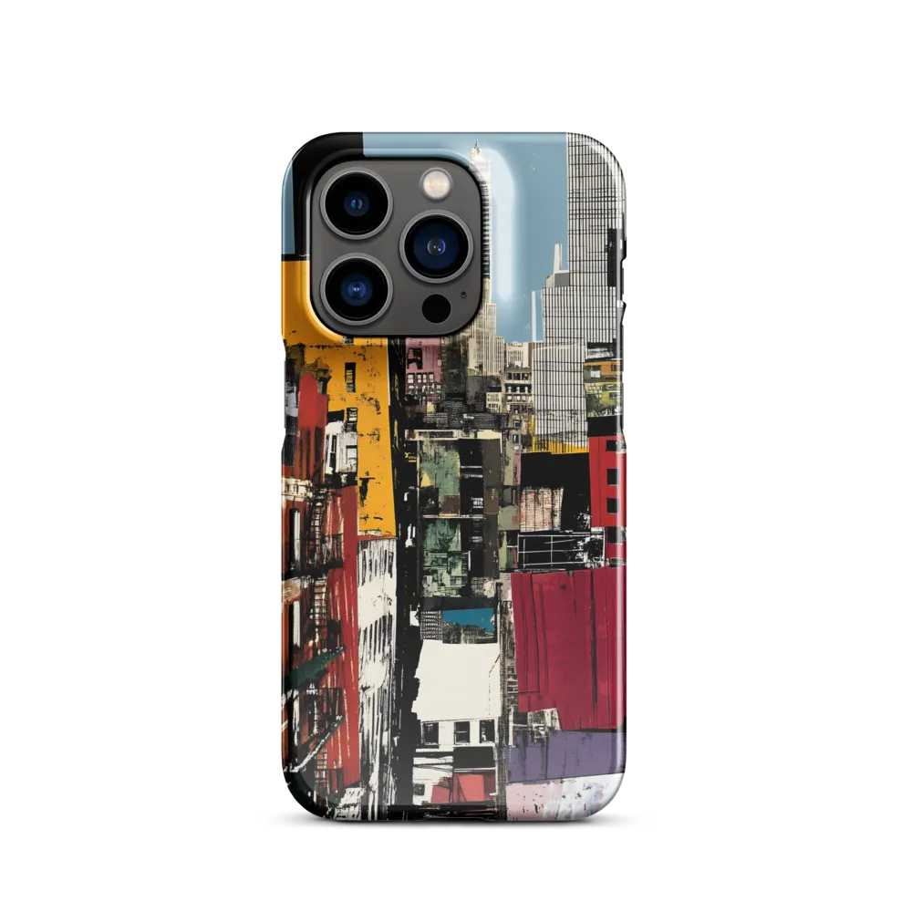 Urban Collage: A Vivid Cityscape | Phone Case |  14 Pro | Snap Case | Glossy