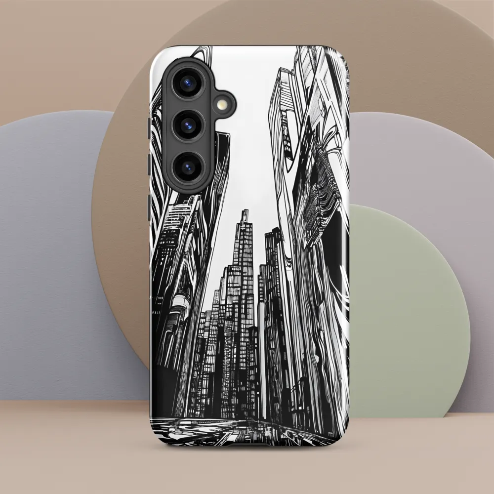 Urban Echoes: A Line Art Journey