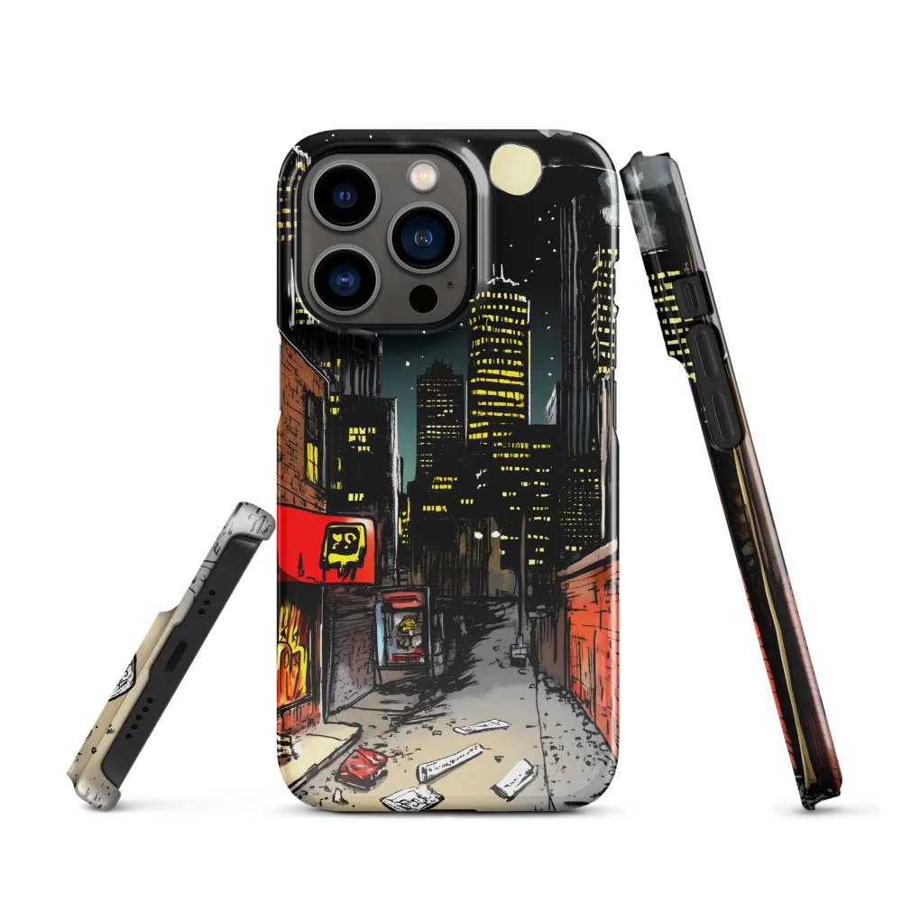 Nocturnal Cityscape: The Hidden Alley | Phone Case |  13 Pro | Snap Case | Glossy