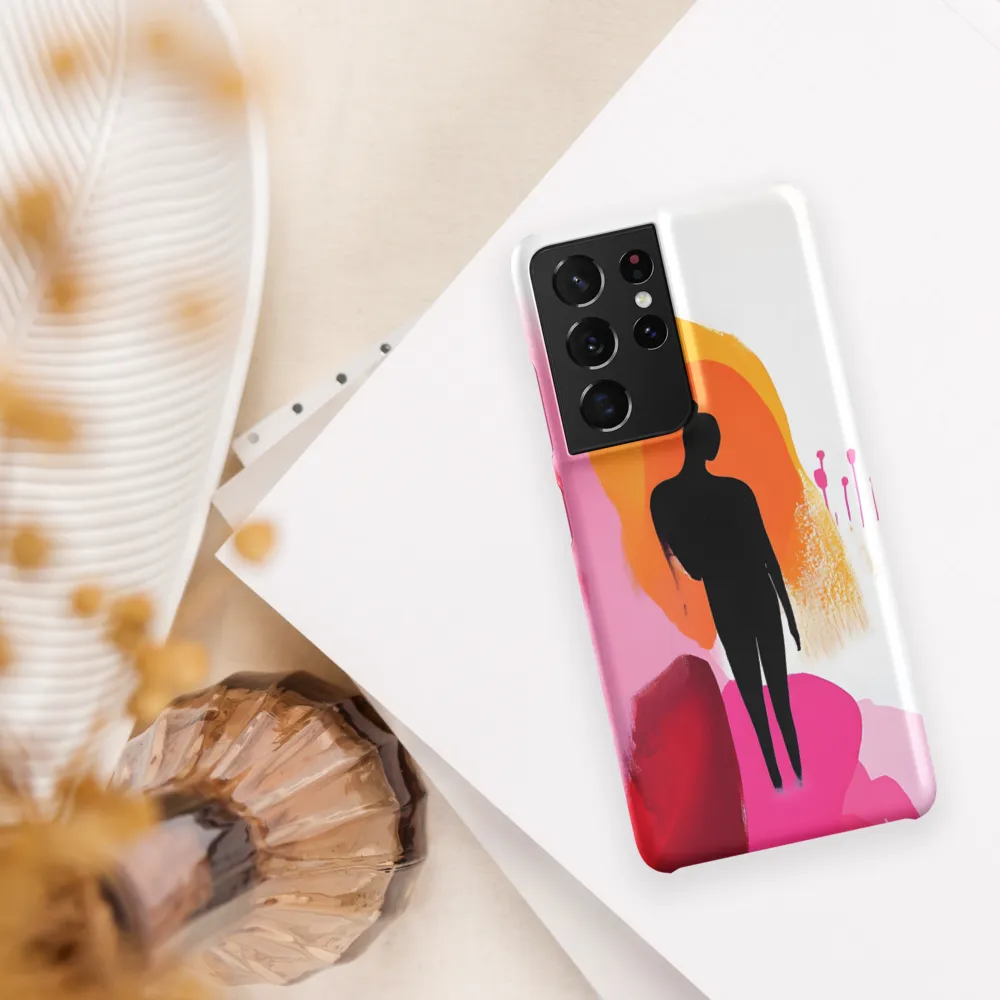 Silhouette in Colorful Abstraction