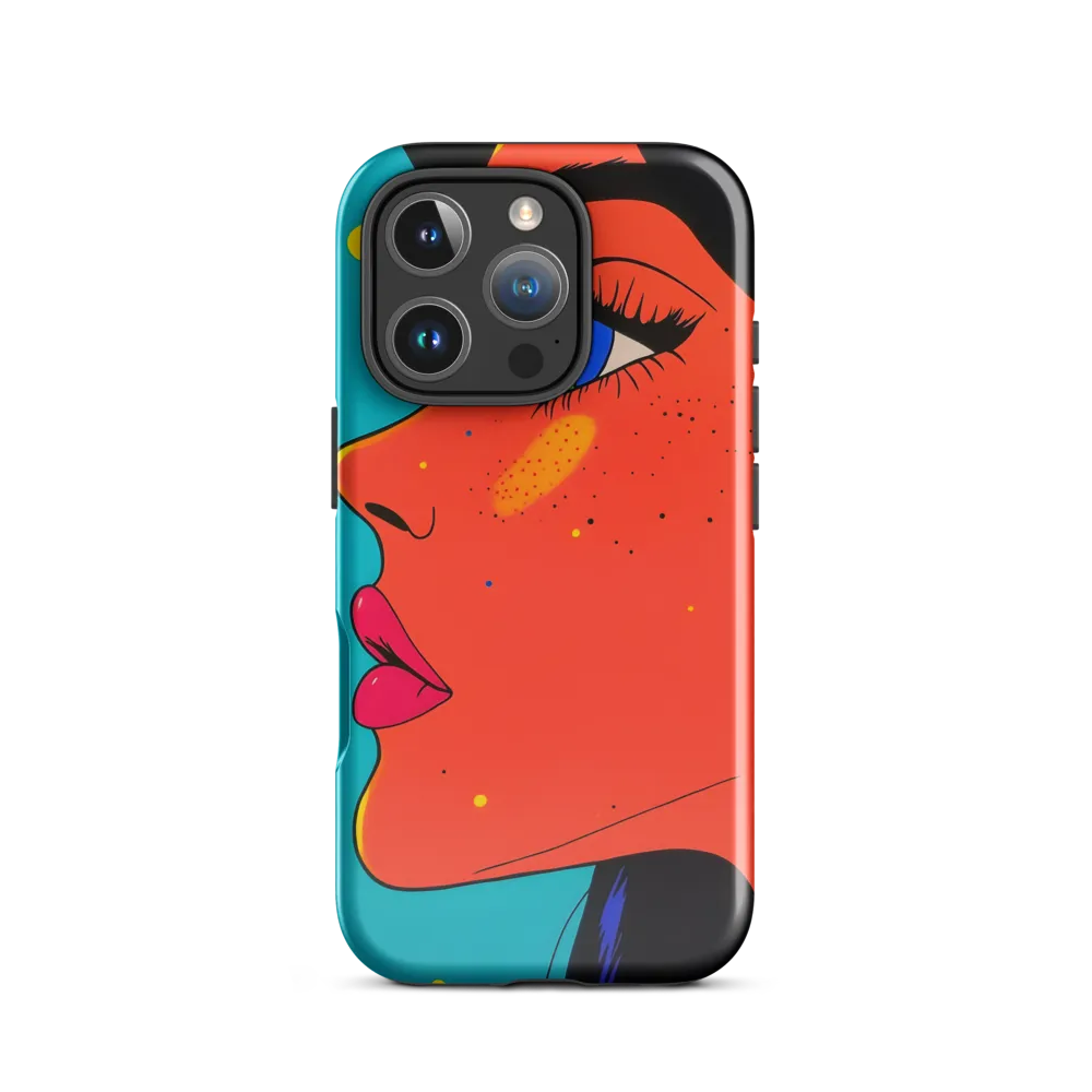 Vibrant Feminine Profile in Pop Art