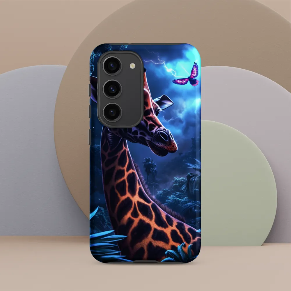 Mystical Giraffe in Twilight Jungle