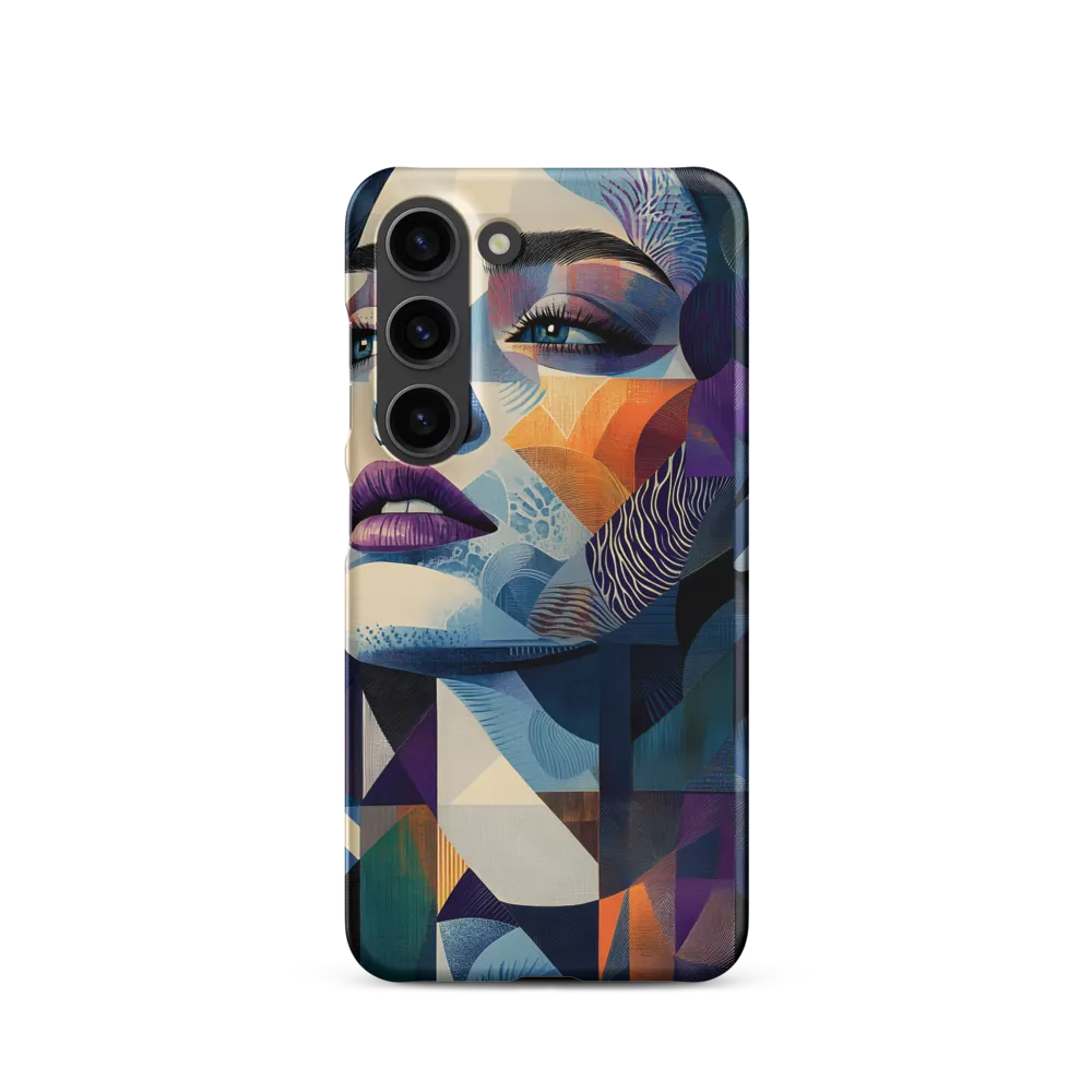 Fragmented Mystery: A Modern Portrait | Phone Case |  S23 | Snap Case | Matte