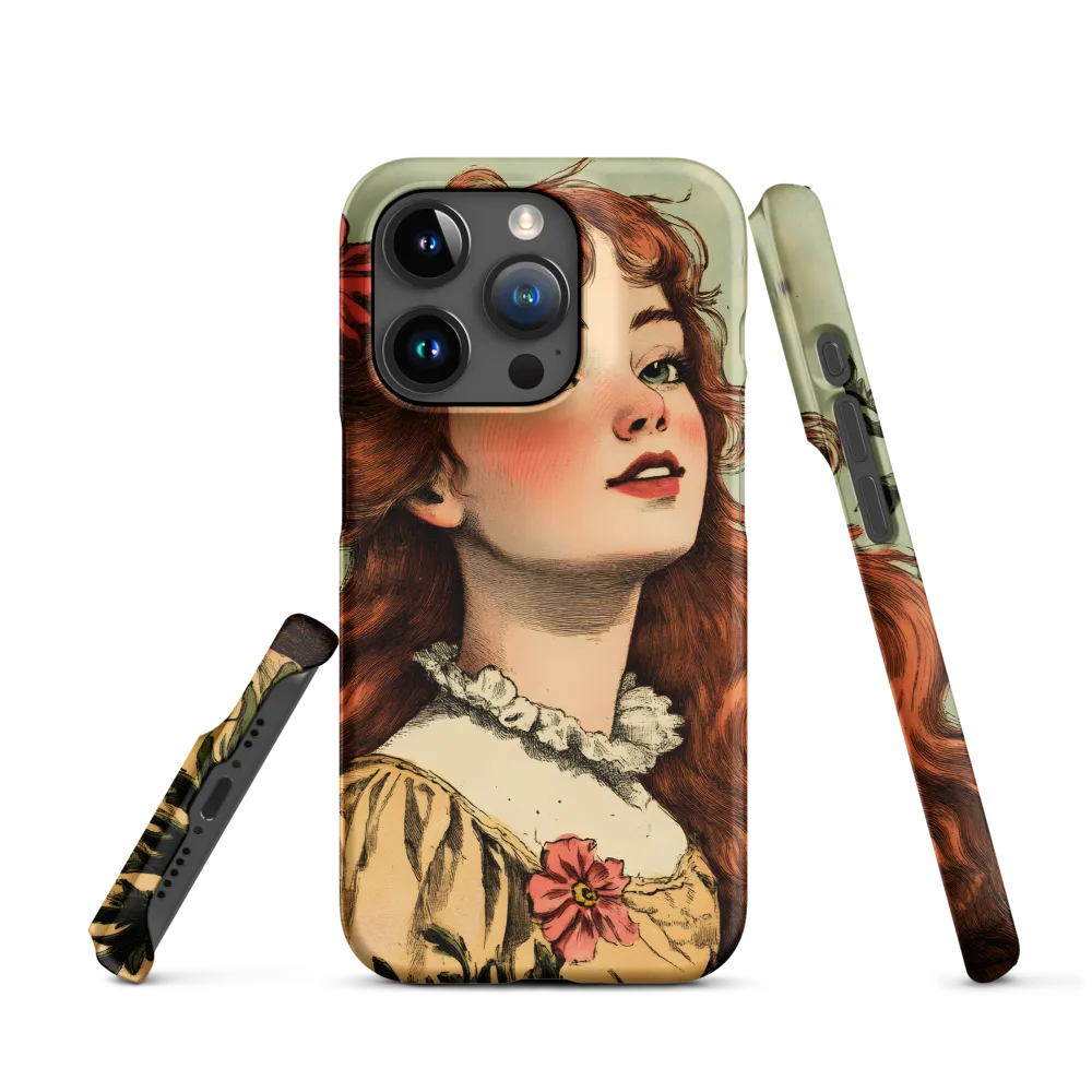 Whimsical Portrait of a Flower-Adorned Girl