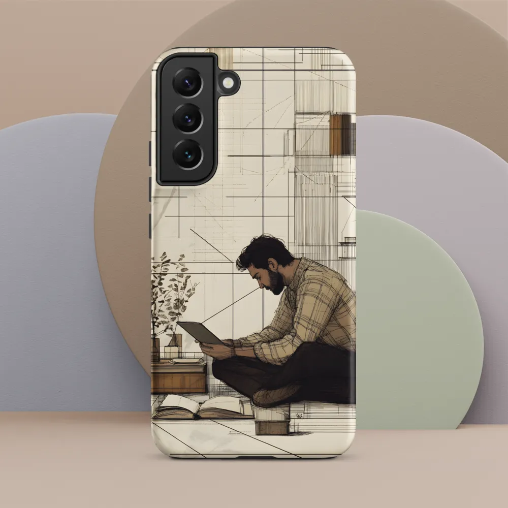 Quiet Reflections in Line | Phone Case |  S22 Plus | Tough Case | Matte