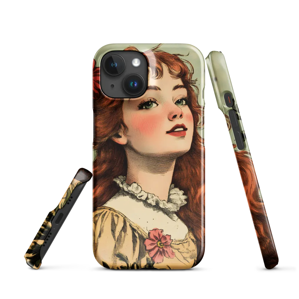 Whimsical Portrait of a Flower-Adorned Girl