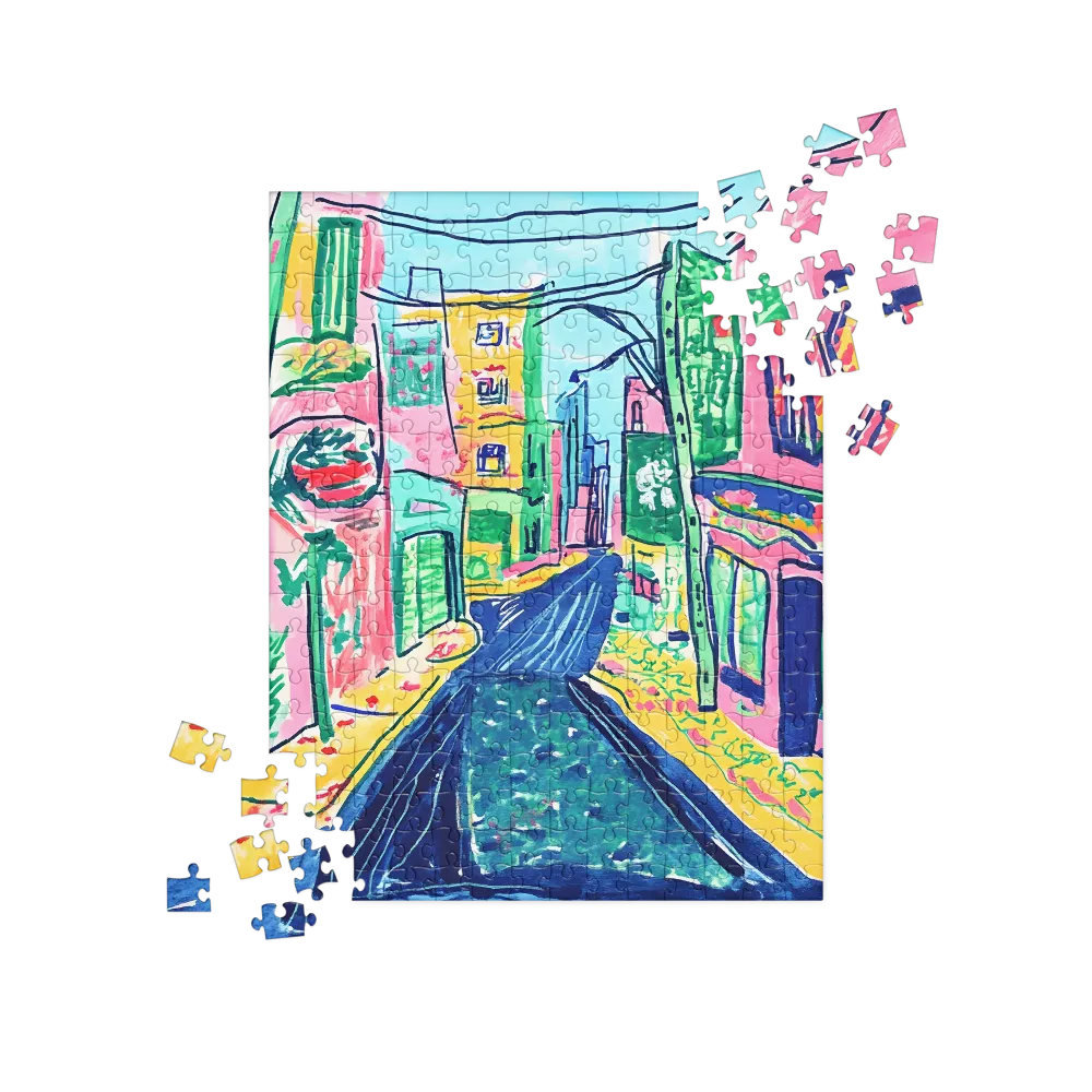 Dreamy Street in Vibrant Hues | Jigsaw Puzzle | 252 pieces