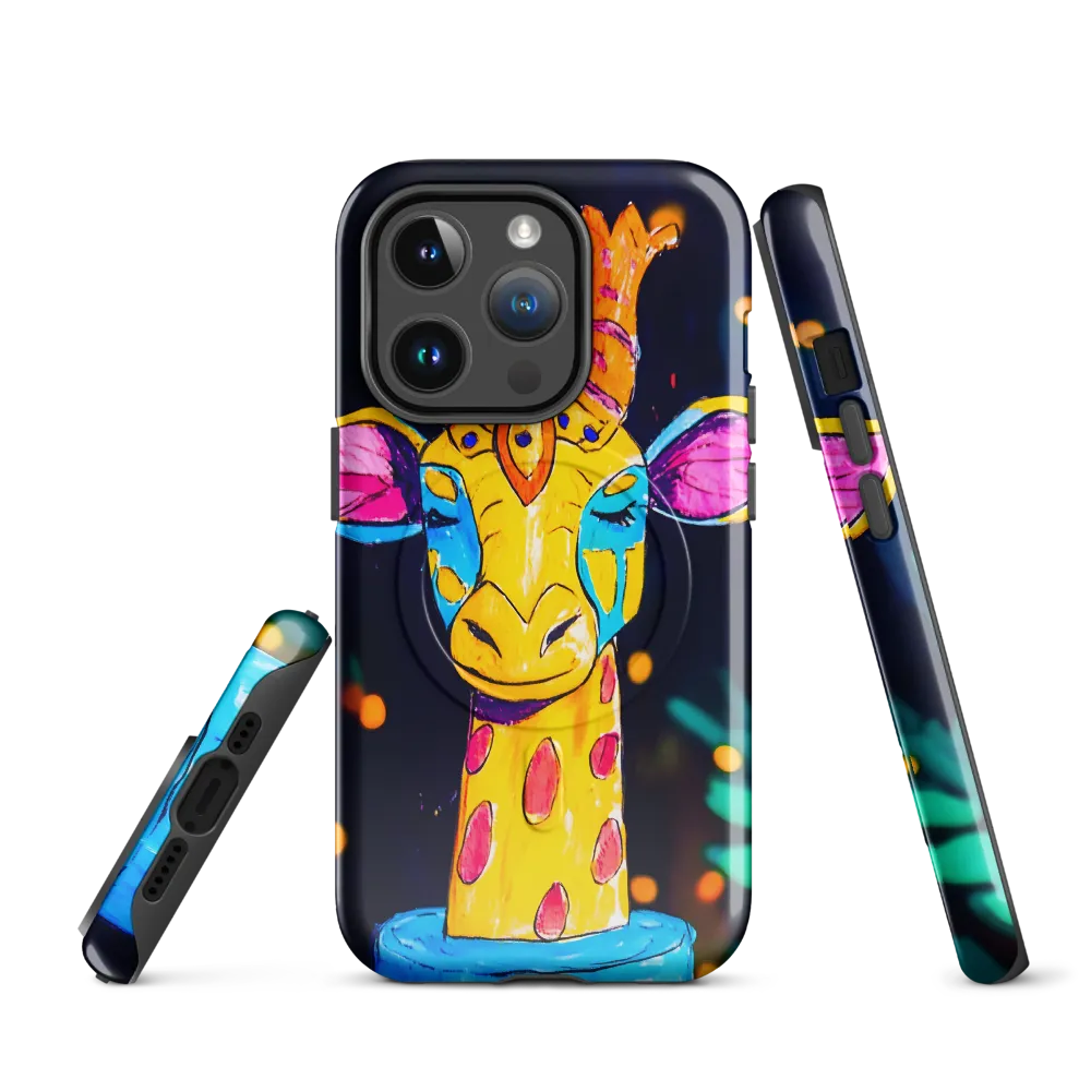 Whimsical Giraffe in Vibrant Colors