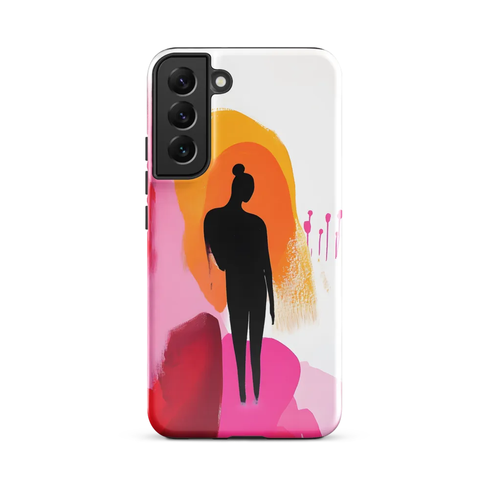 Silhouette in Colorful Abstraction