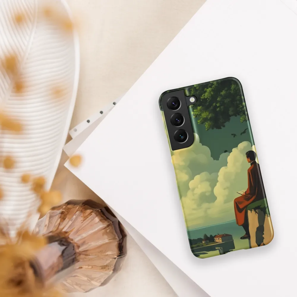 Meditation at the Edge of Serenity | Phone Case |  S22 | Snap Case | Matte