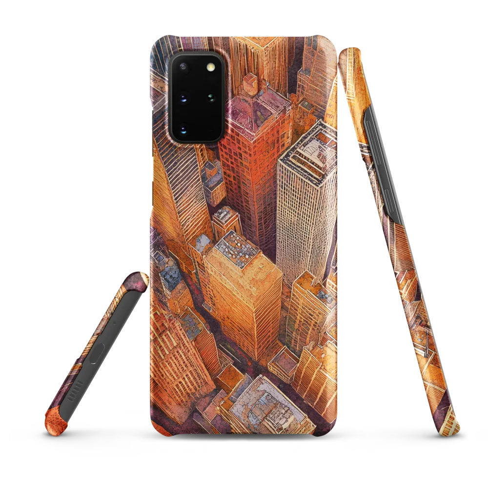 Urban Symphony in Orange and Purple