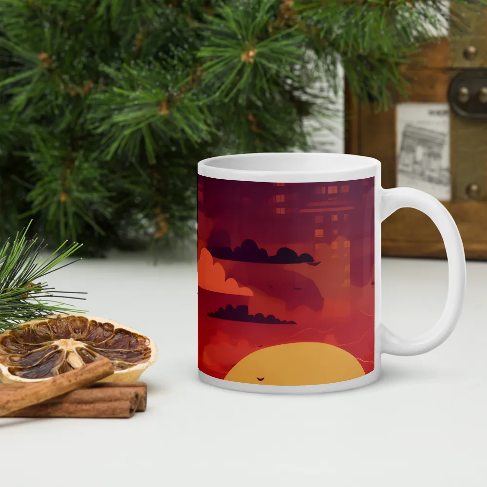 Serene Sunset Cityscape | Mugs | Multiple Sizes & Colors