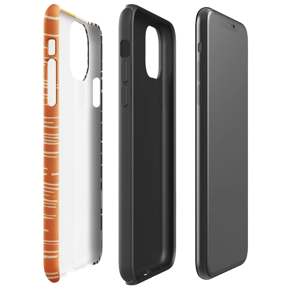 Urban Harmony: A Geometric Sunrise | Phone Case |  11 Pro Max | Tough Case | Glossy