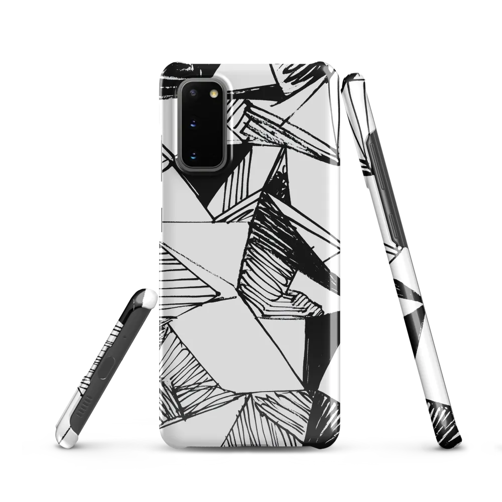 Dynamic Geometry in Ink | Phone Case |  S20 | Snap Case | Glossy