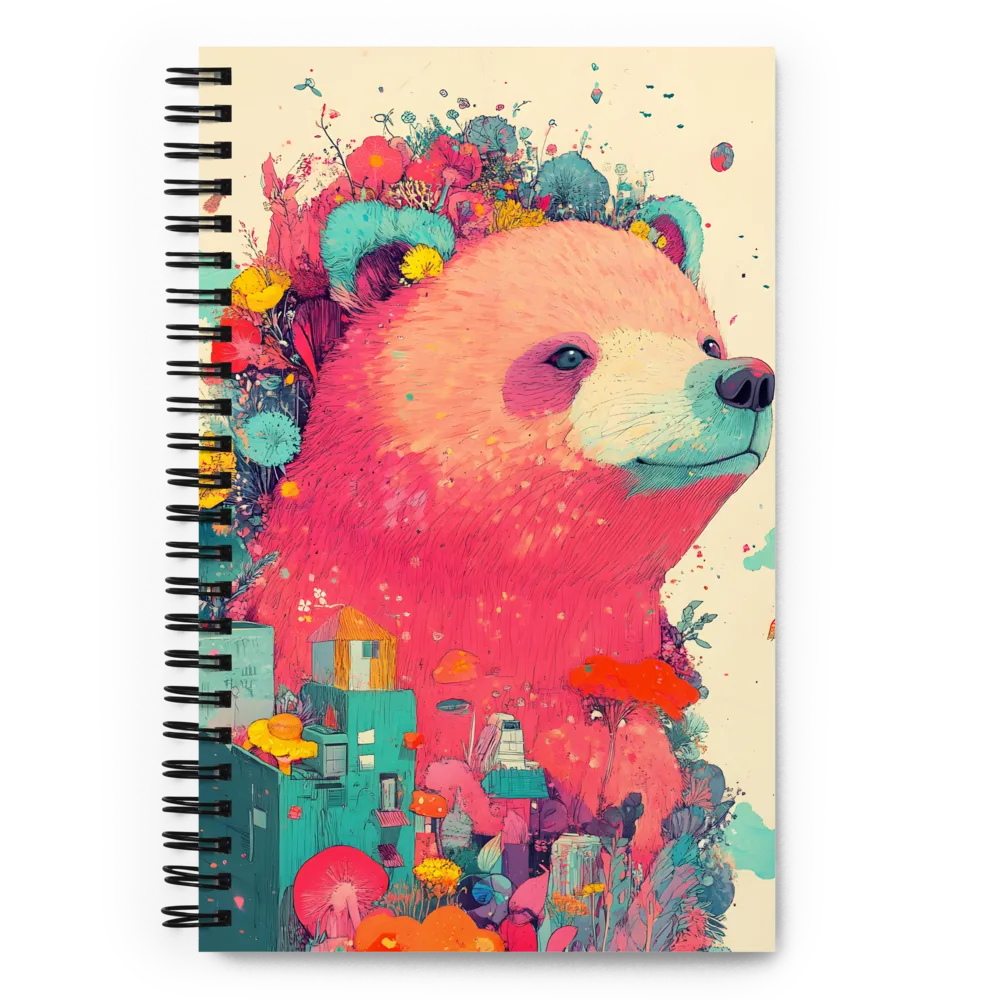 Whimsical Bear Blossom | Spiral Notebook