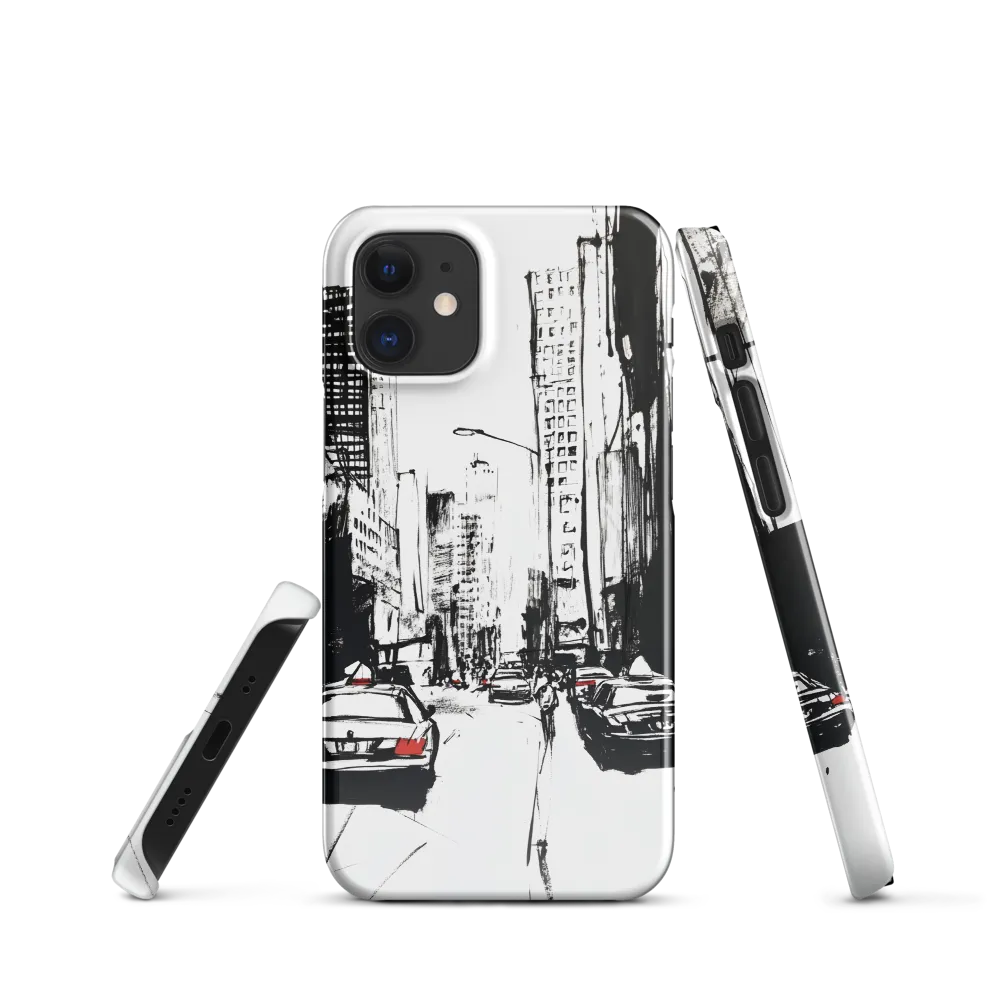 Urban Pulse: A Monochromatic Journey | Phone Case |  12 Mini | Snap Case | Glossy