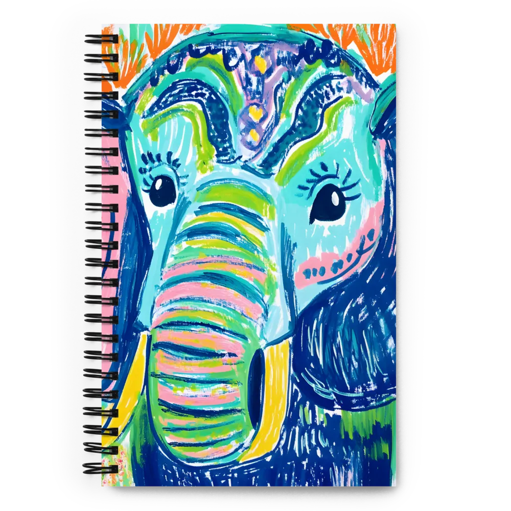 Whimsical Elephant Portrait | Spiral Notebook