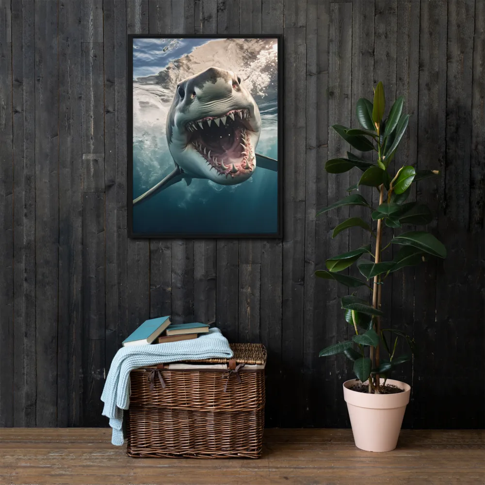 Fierce Majesty of the Ocean | Canvas with Black Frame | 24″×32″