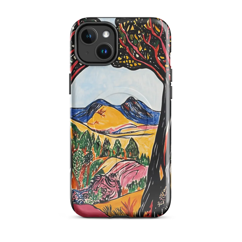 Vibrant Nature's Embrace | Phone Case |  14 Plus | MagSafe® Tough Case | Glossy