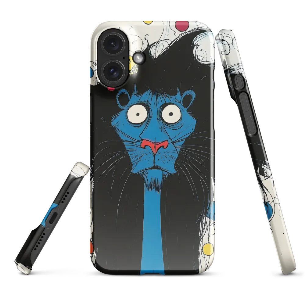 Whimsical Blue Lion