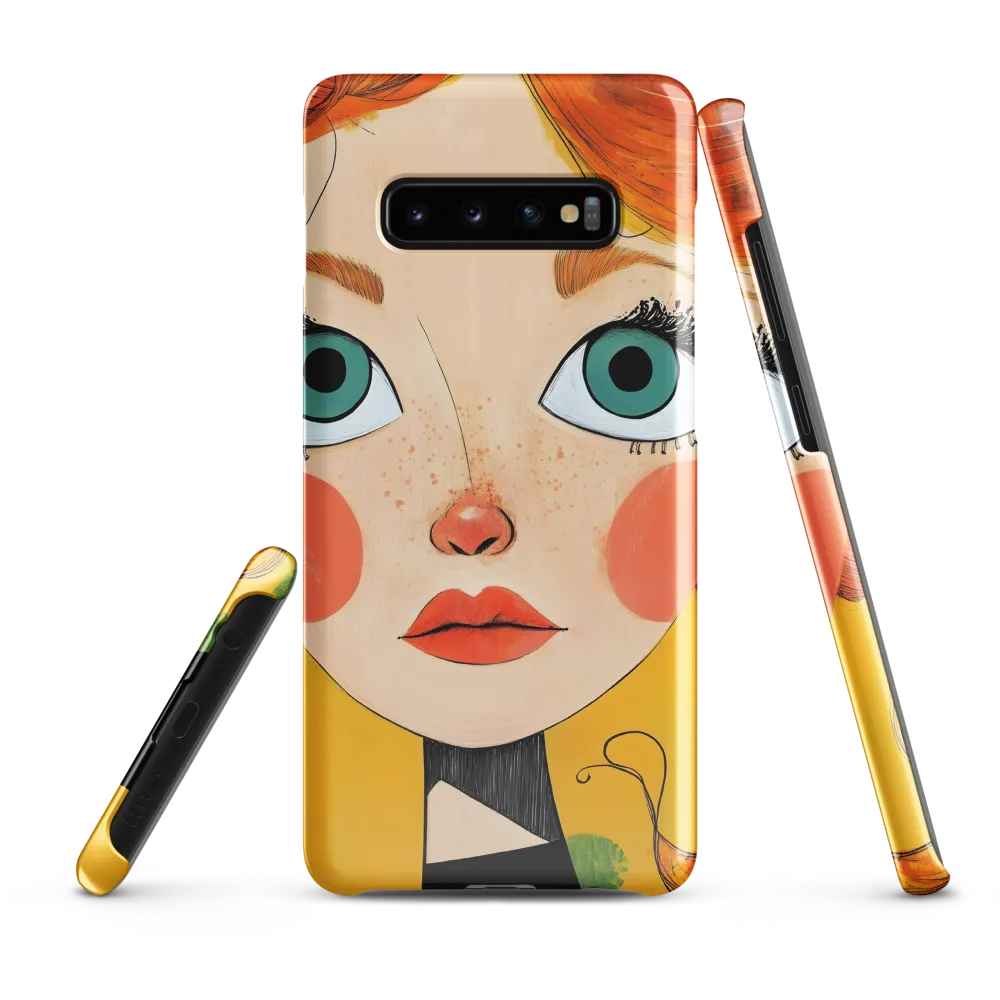 Whimsical Portrait of a Girl | Phone Case |  S10 Plus | Snap Case | Glossy