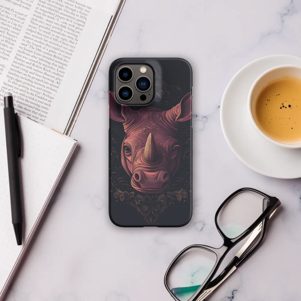 Regal Rhinoceros | Phone Case |  14 Pro Max | Snap Case | Matte