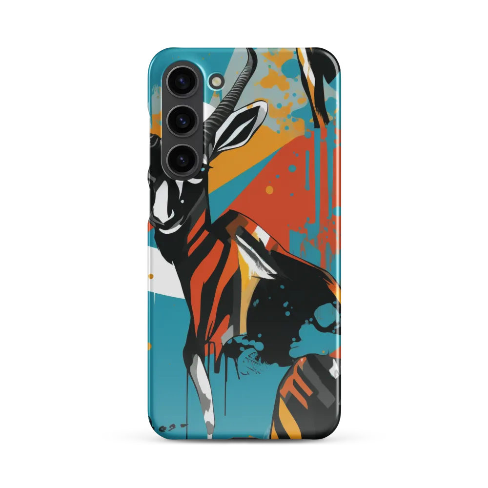 Dynamic Antelope in Vivid Abstract