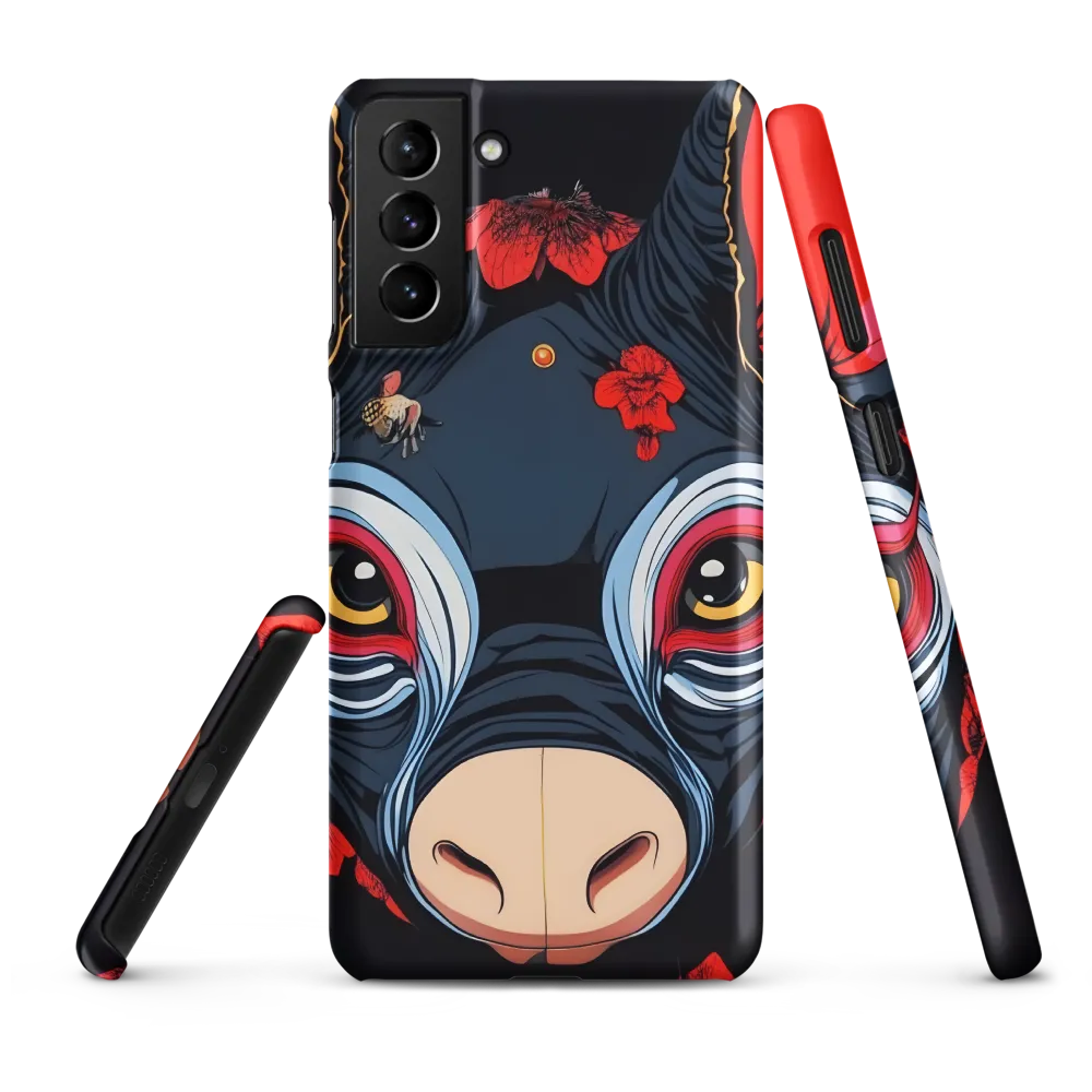 Mystical Bull with Floral Motifs