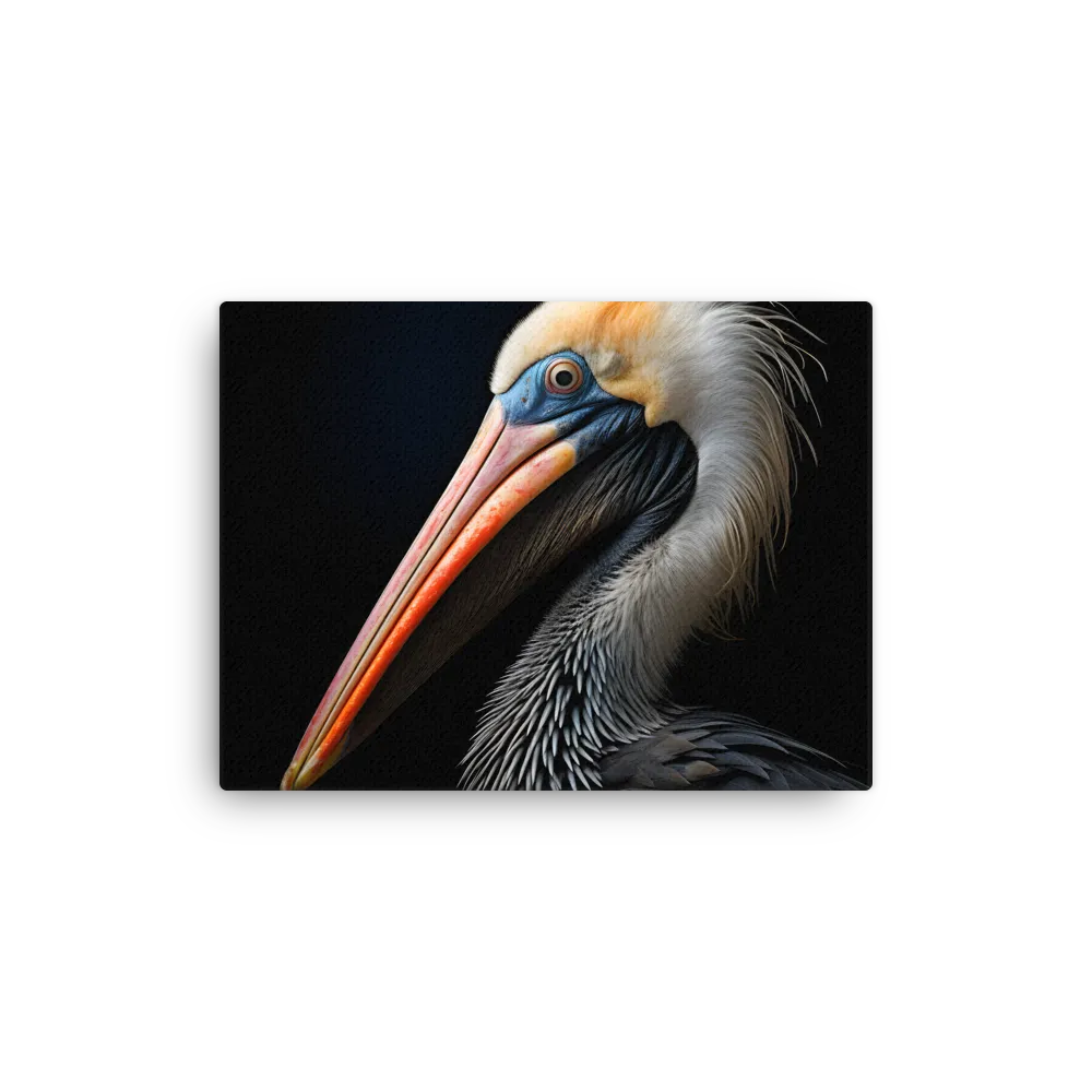 Majestic Portrait of a Pelican | Thin Canvas | 12″×16″
