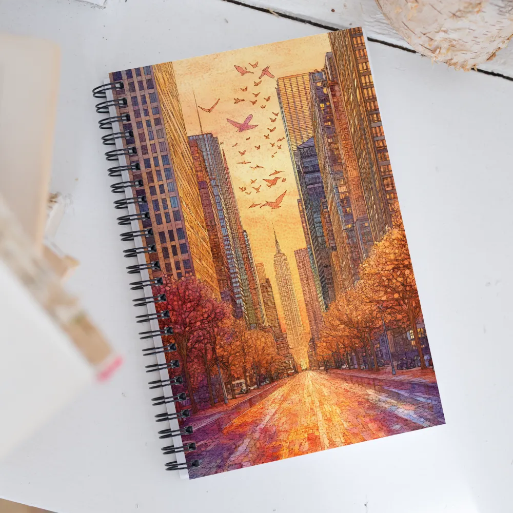 Urban Serenity at Dusk | Spiral Notebook