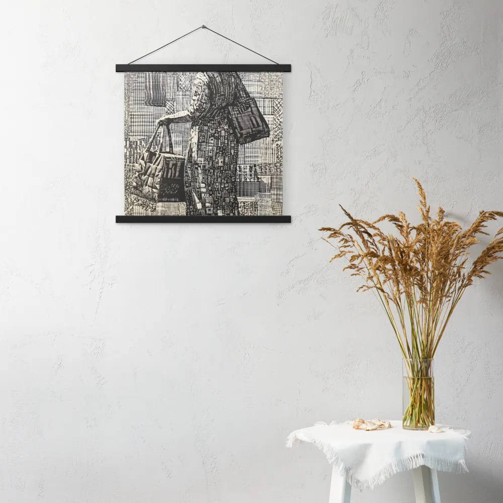 Urban Reflections: A Shopping Narrative | Poster With Black Wood Hanger | 18″×18″