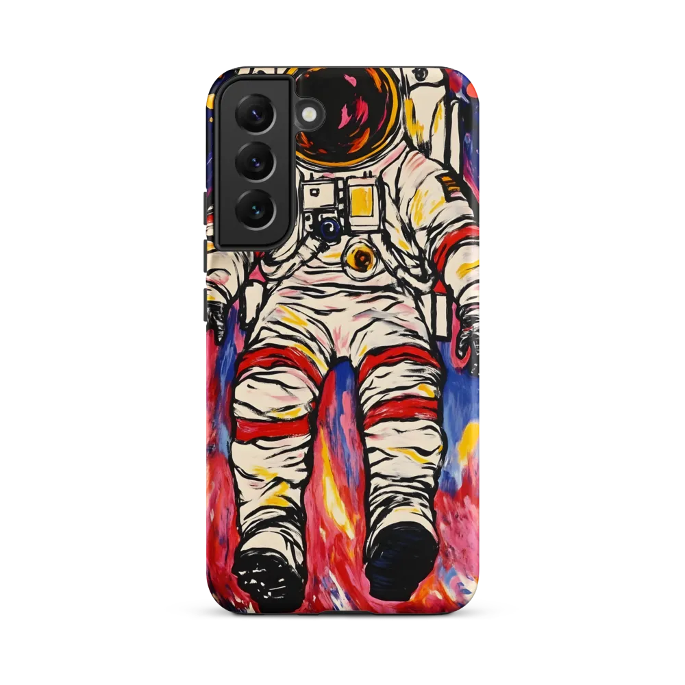Magenta Drift: Floating Astronaut